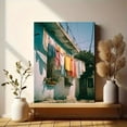 thumbnail image 6 of Mediterranean Village Laundry Canvas Print, Suitable for Living Room, Bedroom, Kitchen, Hallway, Patio, Cafe, 6 of 8