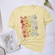 thumbnail image 2 of Camisetas de Verano de Mujer Pequeña Flor Impresa Cuello Redondo Manga Corta Superior, Verano Superior de las Mujeres, 2 of 8