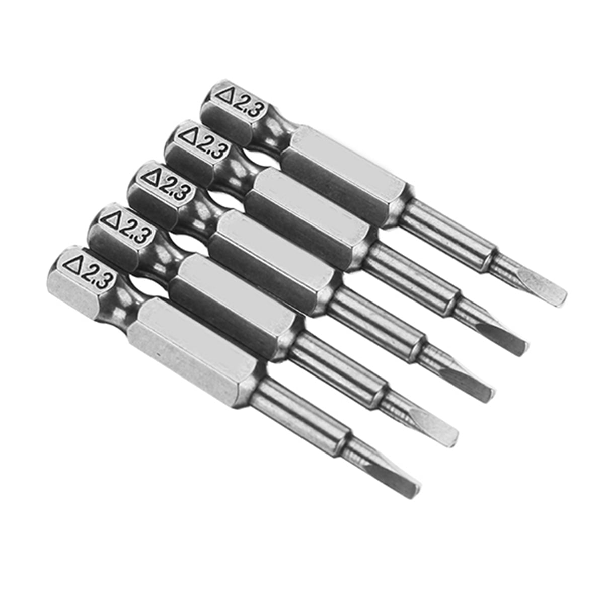 New 5Pcs Magnetic Triangle Head Screwdriver Bit S2 Steel 1//4 Inch Hex Shank 50mm