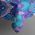 thumbnail image 5 of Purple Ethnic Mandala Pattern Square Tablecloth,Waterproof Square Table Cover,Wipeable Spillproof Washable Table Cover for Home Kitchen Party Decor 42"X42"(107x107cm), 5 of 6