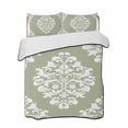 thumbnail image 2 of Baroque Sage Green Twin Size Down Alternative Comforter, Lightweight Comforter Quilt Bedding Set with Pillow Shams Vintage Damask Classic Floral All Seasons Bed Comforter Duvet Insert 68"x86", 2 of 7