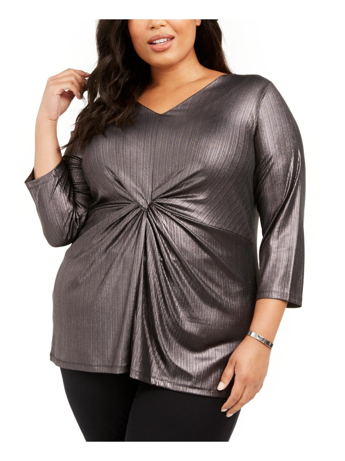 Alfani women's plus size tops Clearance