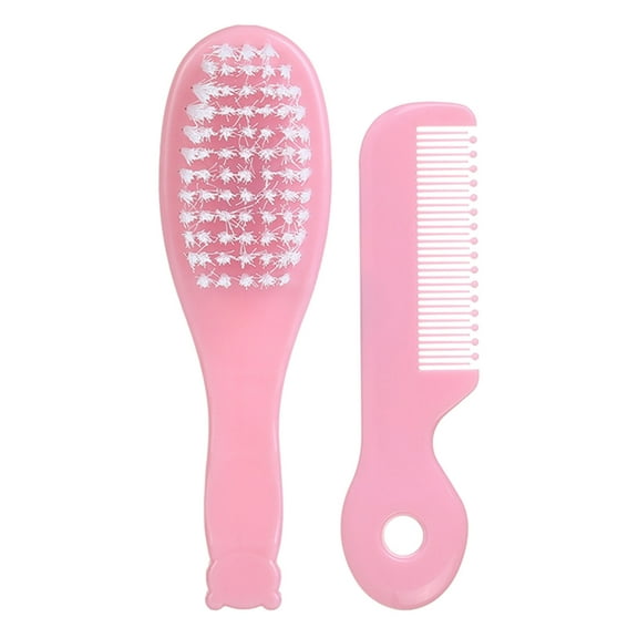 Newborn Cradle Caps Brush Soft Hair Brush Hair Comb Set Travel Hair Styling Comb for Baby Toddler Bathing Head Massage