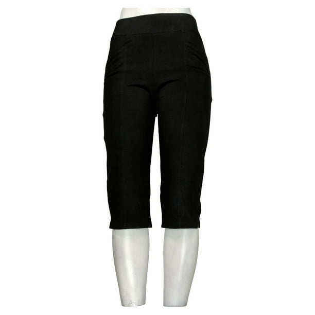 Denim & Co. Women's Pants 2XS (XXS) Duo Stretch Skimmer w/Pockets Black