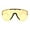 Gold Yellow, variant on Flashy Metal Stud Brow Line Rimless Shield Racer Sunglasses Gold Smoke