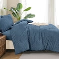 thumbnail image 3 of ANGENIA 7 Pieces Queen Comforter Set with Sheets - Ocean Blue Bed in a Bag Queen Fluffy Lightweight Boho Tufted Bed Sets with Comforter, Sheets, Pillowcases & Shams, 3 of 7