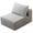 Grey, variant on 37" Ottoman Seat, Corduroy Upholstered Deep Seat, Comfy Cloud Couch, DIY Combination, Plush Corduroy(Ottoman,Camel)