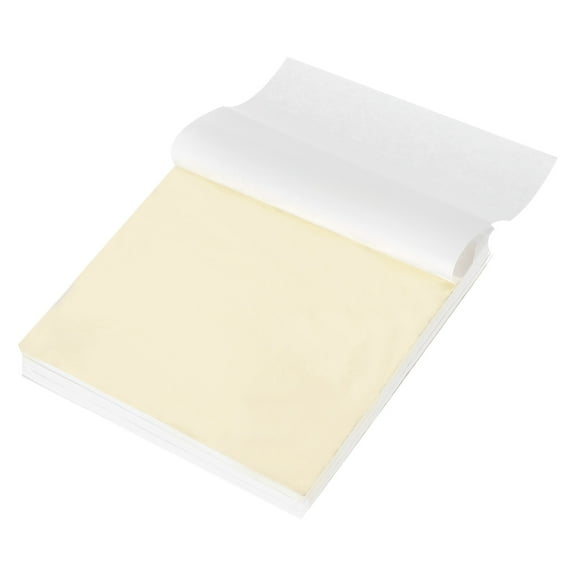 Uxcell 300 Pcs Gold Leaf Sheets 5.5" x 5.9" Imitation Gold Foil Sheets for Crafts, Picture Frames,DIY Arts,Light Gold