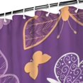 thumbnail image 3 of Purple Orange White Butterfly Pattern Shower Curtain 72"x84" ,Bathroom Decorative Shower Curtains Set with 12 Hooks,Modern Waterproof Washable Shower Curtain, 3 of 6