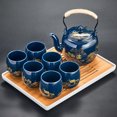 thumbnail image 1 of Black Glaze Large Capacity Tea Set Simple Ceramic Handle Pot Tea Cup Set Home Office Gift Giving, 1 of 6