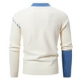 thumbnail image 4 of uikmnh Mens Sweater Men 2025 New Semi High Crew Neck Matching Color Sweater Sweater Base Size:2XL, 4 of 4