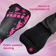 thumbnail image 2 of Vizari Napoli Youth Soccer Shin Guards for Boys and Girls | Pink and Silver Shin Pads with Flexible Protection - PINK/SILVER, S, 2 of 5