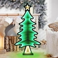 thumbnail image 3 of Green Standing LED Infinity Christmas Tree Decoration with Metal Base, 3 of 9
