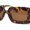 Tortoise - Brown, variant on Womens Dimensional Stripe Bevel Thick Rectangle Mod Fashion Sunglasses All Black