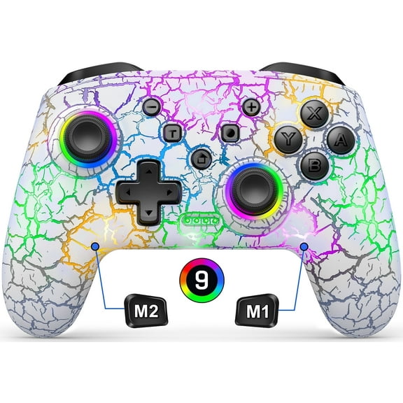 Beboncool Wireless Switch OLED Controller for Nintendo 2,White