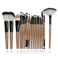 thumbnail image 1 of 18-Piece Professional Makeup Brush Set with Synthetic Fiber Bristles - Includes Fan Brush & Powder Brush (Model 7#), Soft Skin-Friendly Tools for Beginners & Pros, Portable Size for Daily Use &, 1 of 5