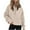 Khaki, variant on AherBiu Plus Size Cropped Sweatshirts for Women Half Zip Fleece Lined Pullover Tops Loose Fitted Sweatshirts