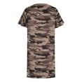 thumbnail image 5 of Women's Camouflage Print Summer Dress Casual Short Sleeve Round Neck Lightweight Polyester Fashion Dress for Daily Wear S M L XL XXL, 5 of 9