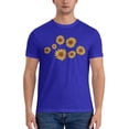 thumbnail image 3 of Pretty Sunflowers Men'S Basic Short Sleeve T-Shirt Blue 6x-Large, 3 of 5