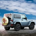 thumbnail image 3 of DouZhe Waterproof Spare Tire Cover, Future Wheel Red Robot Prints Adjustable Wheel Covers Fit for Jeep Trailer RV SUV Car, 16 inch, 3 of 7