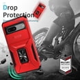 thumbnail image 4 of Funda para GANGXUN Google Pixel 7 - Soporte metálico, Función magnética, Rojo, 4 of 5