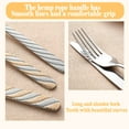 thumbnail image 6 of 20 Pcs Silverware Set, Stainless Steel Flatware Utensil Sets for 4,Mirror Polished Cutlery Set Includes Forks Spoons Knives With Emboss Rope Handle,Dishwasher Safe, 6 of 8