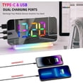 thumbnail image 6 of HearthHarmony Projection Alarm Clock for Bedroom Ceiling,RGB Digital Clocks with 10 Colors RGB Night Light,Loud Alarm Clock for Heavy Sleepers,USB C Charger Port,Snooze,12/24H,Auto Dimming, 6 of 16