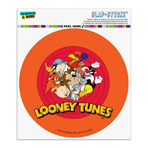 Looney Tunes Group Automotive Car Window Locker Circle Bumper Sticker