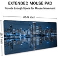 thumbnail image 2 of Extended Gaming Mouse Pad (35.4x15.7 in), Large Non-Slip Rubber Base Mousepad with Stitched Edges, Waterproof Keyboard Mouse Mat Desk Pad for Work, Game, Office, Home - Chicago Skyline, 2 of 5