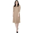 thumbnail image 2 of Women's Puckered Stretch Knit Midi Swing Dress, 2 of 4
