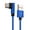 Blue, variant on Right Angle 90 Degree Elbow USB A to C Nylon Braided 66W Fast Charging Data Cable 6A Max for Phones and Tablets 1M Red