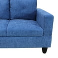 thumbnail image 3 of Blue Sectional Sofa, Linen Sectional Sofa, L Shape Sofa and Lounge Sofa for Living Room Furniture Set, 3 of 5