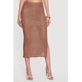 thumbnail image 3 of Women's Side Slit Crochet Overlay Midi Skirt, 3 of 4