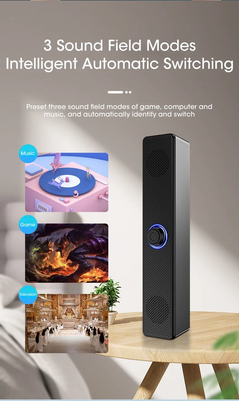 Computer Speakers PC Sound Box USB Powered Soundbar Wired and Wireless Bluetooth Speaker For Pc Gaming Surround Audio System(YX-3511)