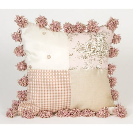 Glenna Jean Madison with Pom Poms Throw Pillow