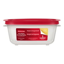 Rubbermaid 5.26-Cup EasyStore Rectangle Container, Food Storage Container, Food Storage Container with Lids, Well Suited to Refrigerator Organization