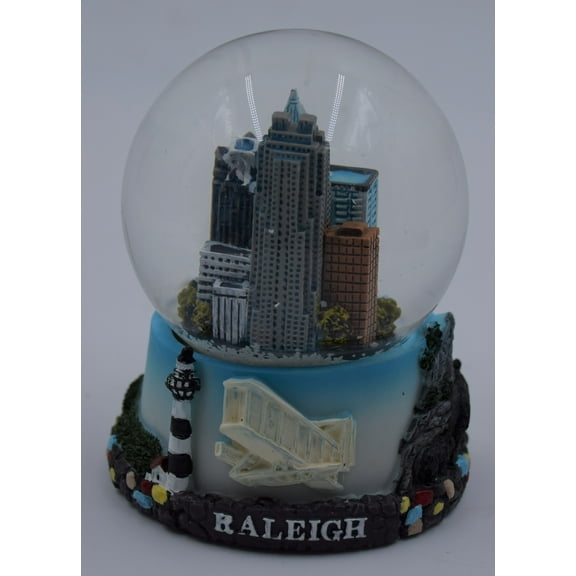 NC Raleigh Landmark skyline water globe snow globe 4 inches