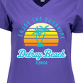thumbnail image 4 of Inktastic Summer Enjoy the Sunshine Delray Beach Florida in Blue Women's V-Neck T-Shirt, 4 of 5