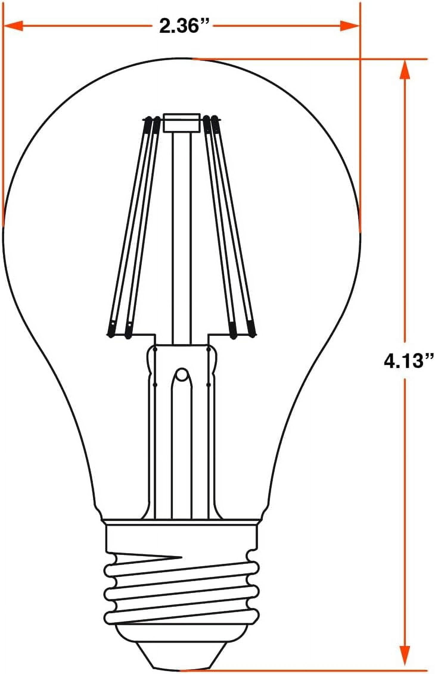 SYLVANIA 11.5W (100W Equivalent) Soft White General-Purpose Light Bulbs, A19, White Filament, Dimmable (8pk)