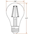thumbnail image 5 of SYLVANIA 11.5W (100W Equivalent) Soft White General-Purpose Light Bulbs, A19, White Filament, Dimmable (8pk), 5 of 9