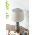 thumbnail image 5 of Youmumeub 26" Bedside & End Table Lamp, Black Stone Cone Base with 14" Beige Fabric Drum Shade, Modern Accent Lighting for Bedroom and Living Room, 5 of 12