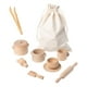 thumbnail image 2 of Herramientas para contenedores sensoriales con bolsa para el desarrollo de habilidades motoras finas, juguetes Montessori, cucharas y pinzas de madera, 2 of 9