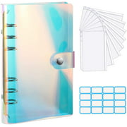 Housolution A6 Binder Cover, Clear 6-Ring Soft PVC Notebook Binder Cover Planner, Loose-Leaf Folder Refillable Binder