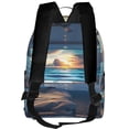 thumbnail image 3 of Lsque Ocean View Bedroom Pattern Backpack – School Travel Canvas Daypack with Ergonomic Padded Straps, Multiple Compartments & Leather Handle, 3 of 5