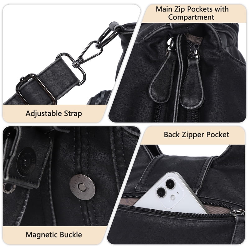 Angel Kiss Hobo Bags for Women Vegan Leather Shoulder Purses and Crossbody Ladies Tote Bags Purse