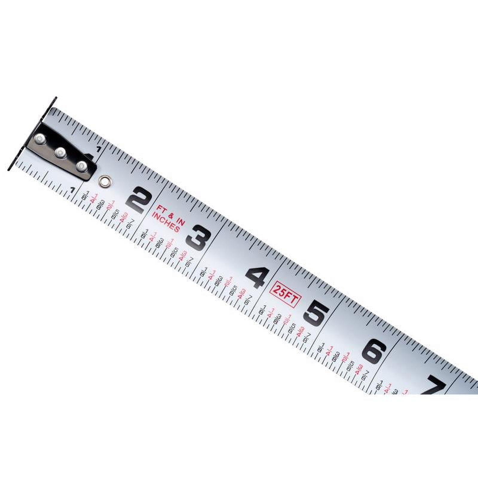 Spec Ops Tools 2027475 25 ft. x 3.12 in. Rubber Tape Measure, Black
