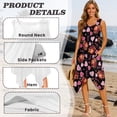 thumbnail image 6 of FUIALDOLG Lovely Highland Cow Rose Womens Summer Sleeveless Dress Loose Fit Pleated Sundress With Pocket Elegant Cocktail Party Maxi Dresses for Valentines Day Wedding Party,XL, 6 of 7