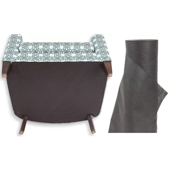 FR Upholstery Cambric Dust Cover Fabric in Black (24 Inch x 3 Yards)