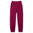 thumbnail image 5 of Sedceaty Women's Bloomers Solid Color Elastic Band Loose Comfortable Breathable Yoga Wide Leg Pants, 5 of 5