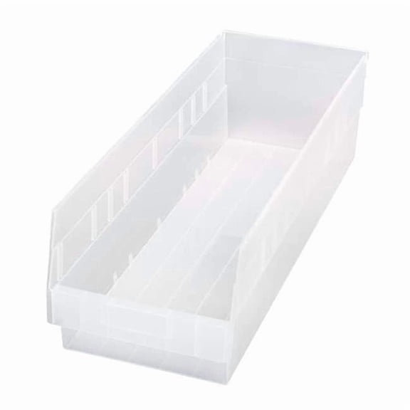Quantum Storage Systems Shelf Bin,Clear,Polypropylene,6 in QSB214CL QSB214CL ZO-G5394225